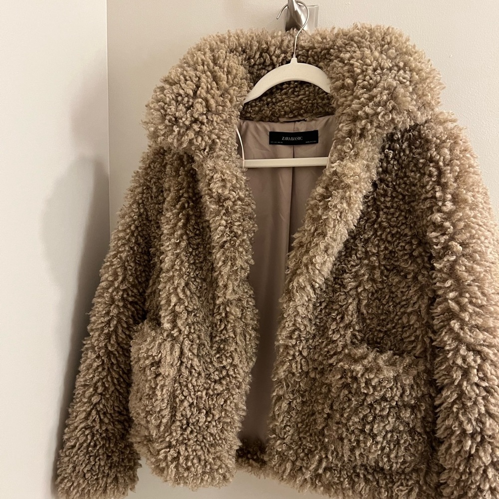Zara faux fur coat